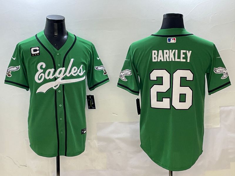 Men Philadelphia Eagles #26 Barkley Green three generations Jointly Name 2025 Nike Limited NFL Jersey style 14->philadelphia eagles->NFL Jersey